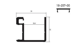Προφίλ ΠΙ Αλουμινίου με Καπάκι για WPC Deck Προφίλ ΠΙ Αλουμινίου με Καπάκι για WPC Deck