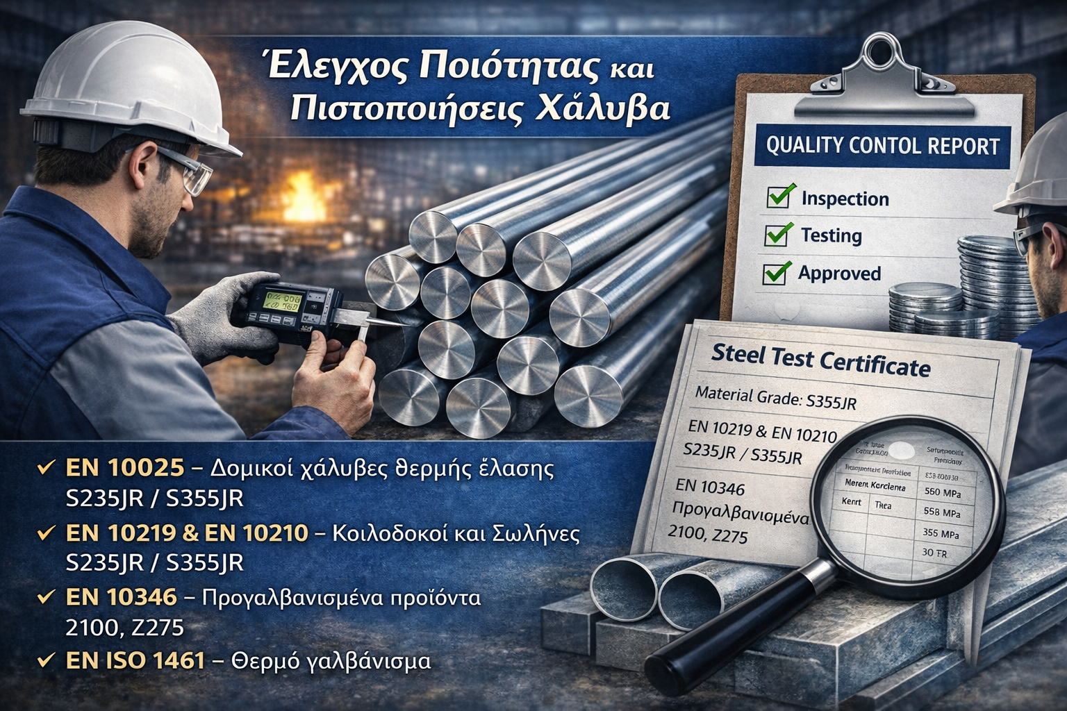 ποιότητα και πιστοποιήσεις χάλυβα