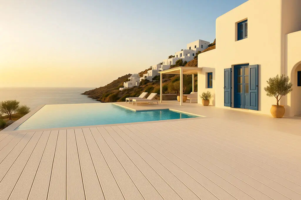 WPC deck δάπεδο εξωτερικού χώρου σε σύγκριση με φυσικό ξύλο