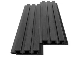 WPC πάνελ με 3D πηχάκια ESTEEL Linea 3D σε χρώμα Dark Grey 5570