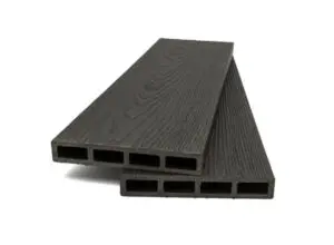 WPC Deck περίφραξης Premium Co-Extrusion Charcoal με ανάγλυφη όψη ξύλου